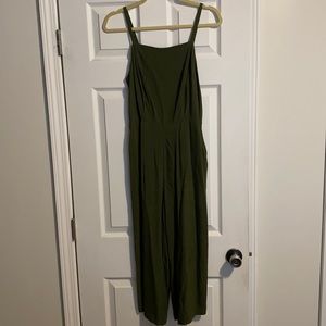 Olive Green Wide Leg Jumpsuit
